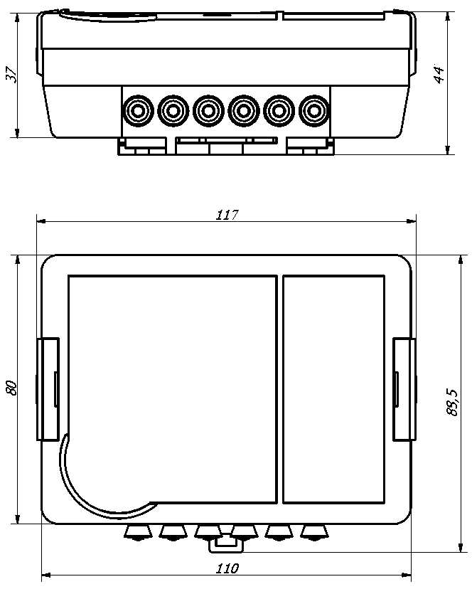 SonoSensor 30 расходомер - габаритные размеры электронного блока
