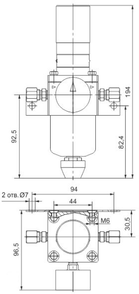 схема редуктора давления с фильтром РДФ-01М1
