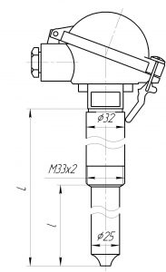 Термопары ТНН-0499-02, ТНН-0499-03, конструктивное исполнение и размеры