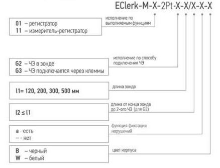 Измеритель-регистратор температуры (логгер) EClerk-M-2Pt