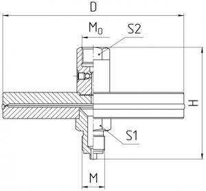 Габаритный чертеж разделителя РСМ-310-2,5 без промывочного отверстия