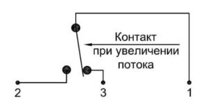 Схема подключения реле потока РП-1