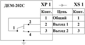 Схема соединений ДЕМ-202С-1