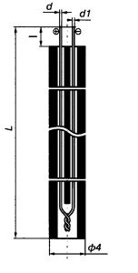 Габаритные размеры термопар ТПП-, ТПР-0392