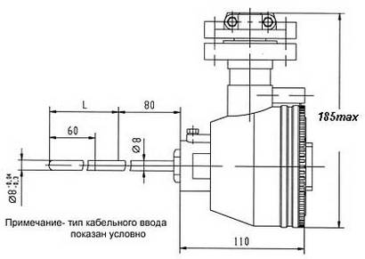 Габаритные размеры термометров сопротивления ТСМ/ТСП-0595