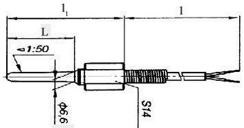 Габаритные размеры термометра сопротивления ТСП-1195