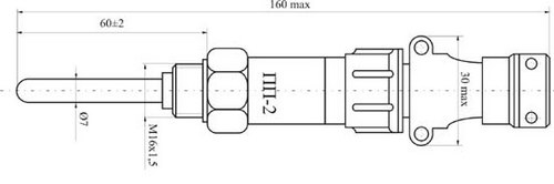 Габаритные размеры термодатчика ПП-2Н