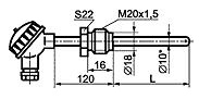 ТС012-D ТС общепромышленного исполнения с неподвижным штуцером