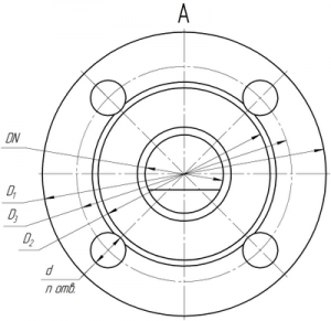 Присоединительные размеры трехходового клапана КР-1-ТР