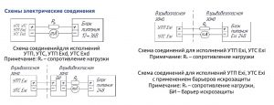 Схемы соединений термопреобразователей УТП-, УТС-104...232