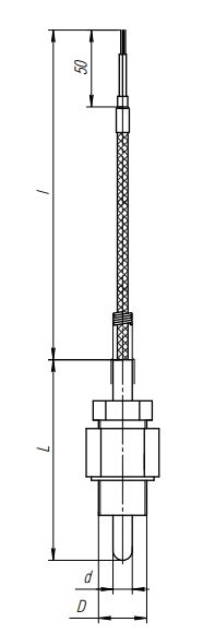 Конструктивное исполнение (рисунок) термопреобразователя ТПС-305(Exi)
