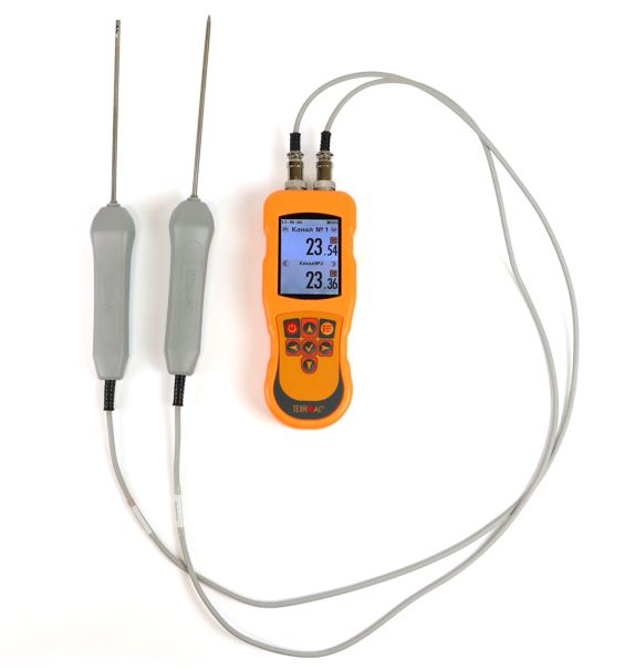 Термометр ТК-5.29  контактный цифровой двухканальный с универсальными входами и функцией логирования